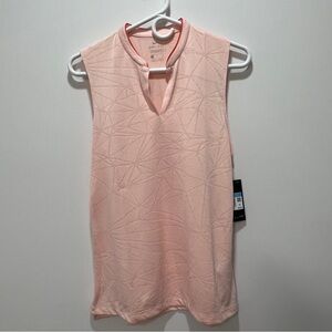 NWT Nike Light Pink Women’s Golf Shirt Size Medium Textured Tank Top Sporty